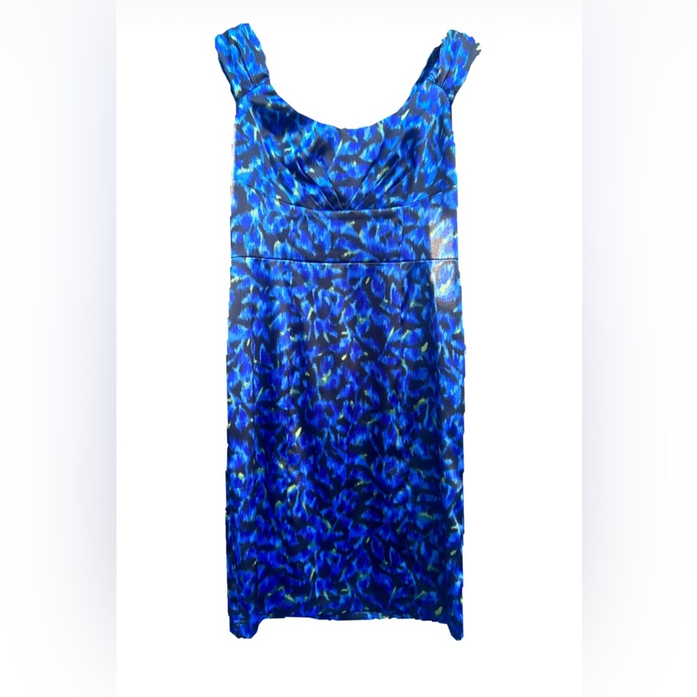 Maggie London sheath Dress Bright blue and Yellow size 4P